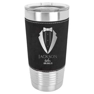 20oz Leatherette Groomsmen Tumblers | Groomsmen Gifts for Wedding